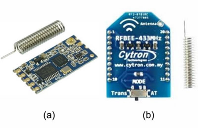 a??????????????е?433 MHz v1.1????????飻b??????????????е?RFBee 433 MHz UART??????饗1km??